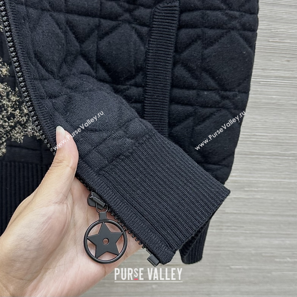 Dior Cannage Wool Silk Vest with Embroidery Black 2025 1014 (QI-251015119)