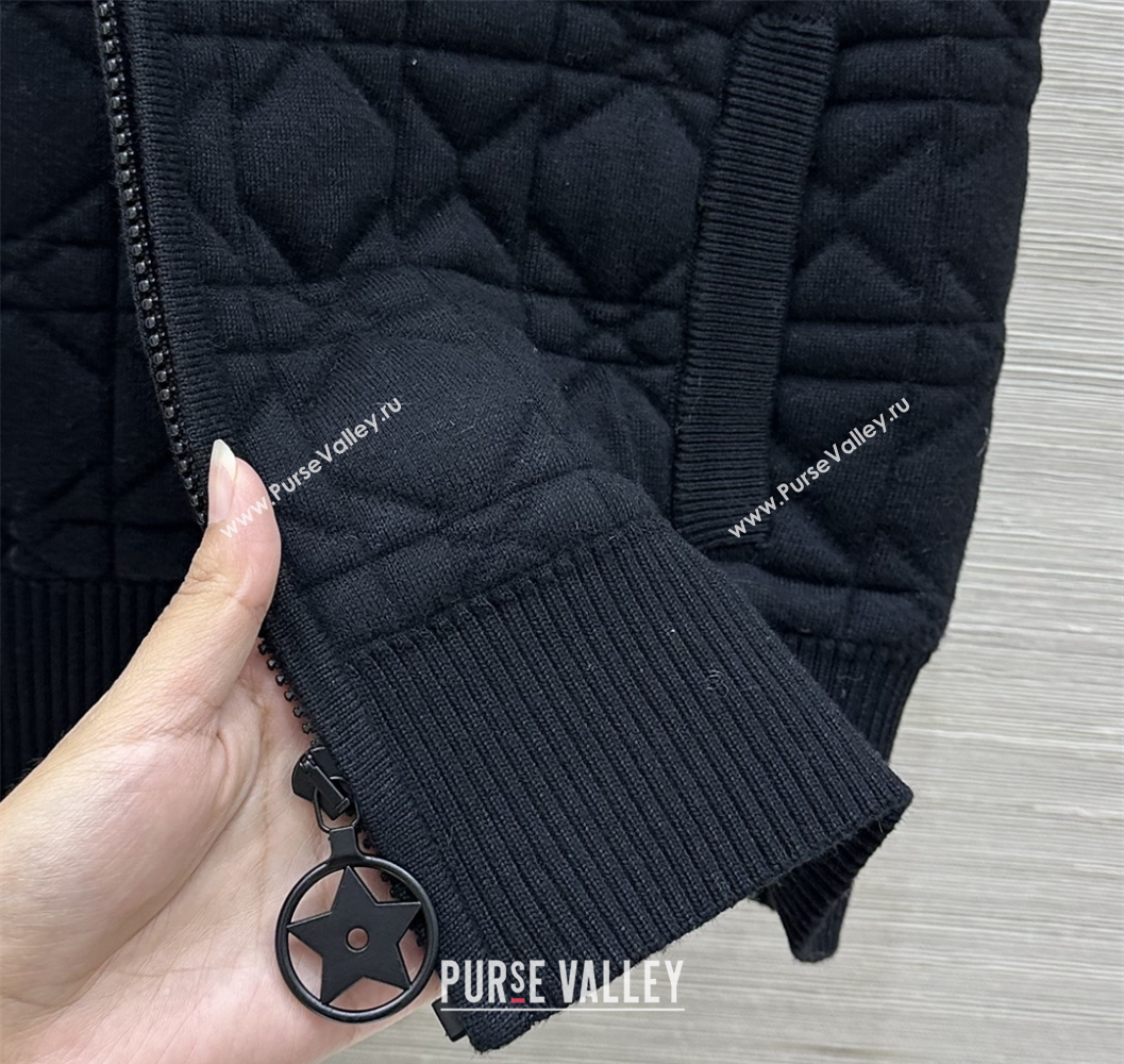 Dior Cannage Wool Silk Vest Black 2025 1015 (QI-251015113)