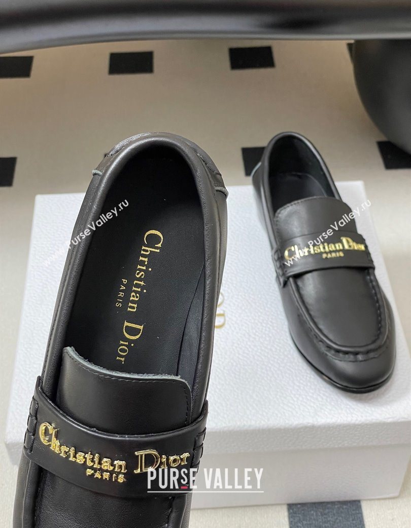 Dior Boy Flat Loafers in Supple Calfskin Leather Black 2025 1029 (MD-251029078)