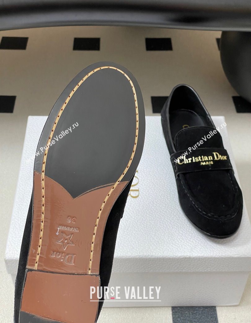 Dior Boy Flat Loafers in Supple Suede Black 2025 1029 (MD-251029080)