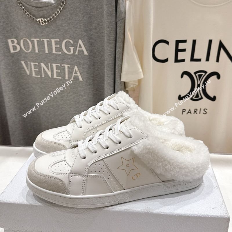Dior Star Sneaker Mules in Calfskin Leather and Wool White1 2025 1029 (MD-251029060)