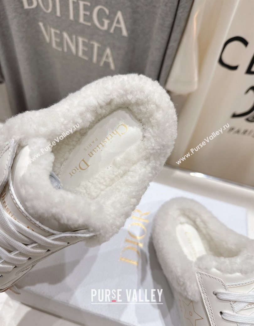 Dior Star Sneaker Mules in Calfskin Leather and Wool White1 2025 1029 (MD-251029060)