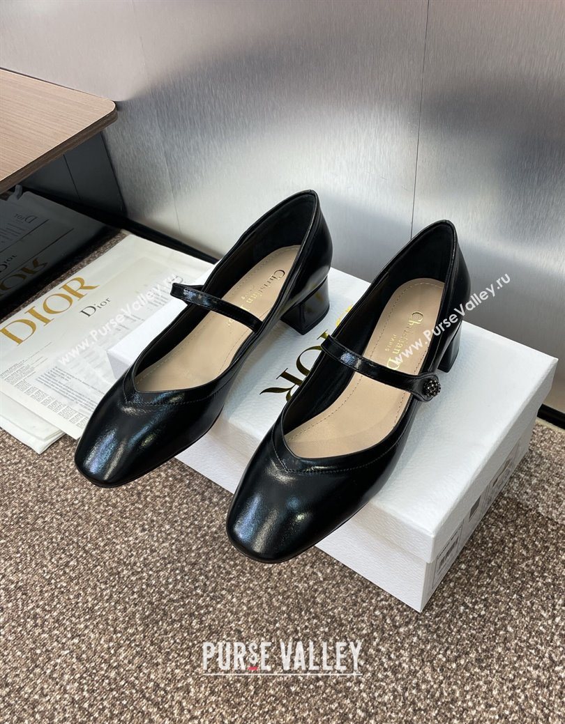 Dior New Mary Janes Pumps 3.5cm in Black Patent Calfskin Leather 2025 1029 (JC-251029087)