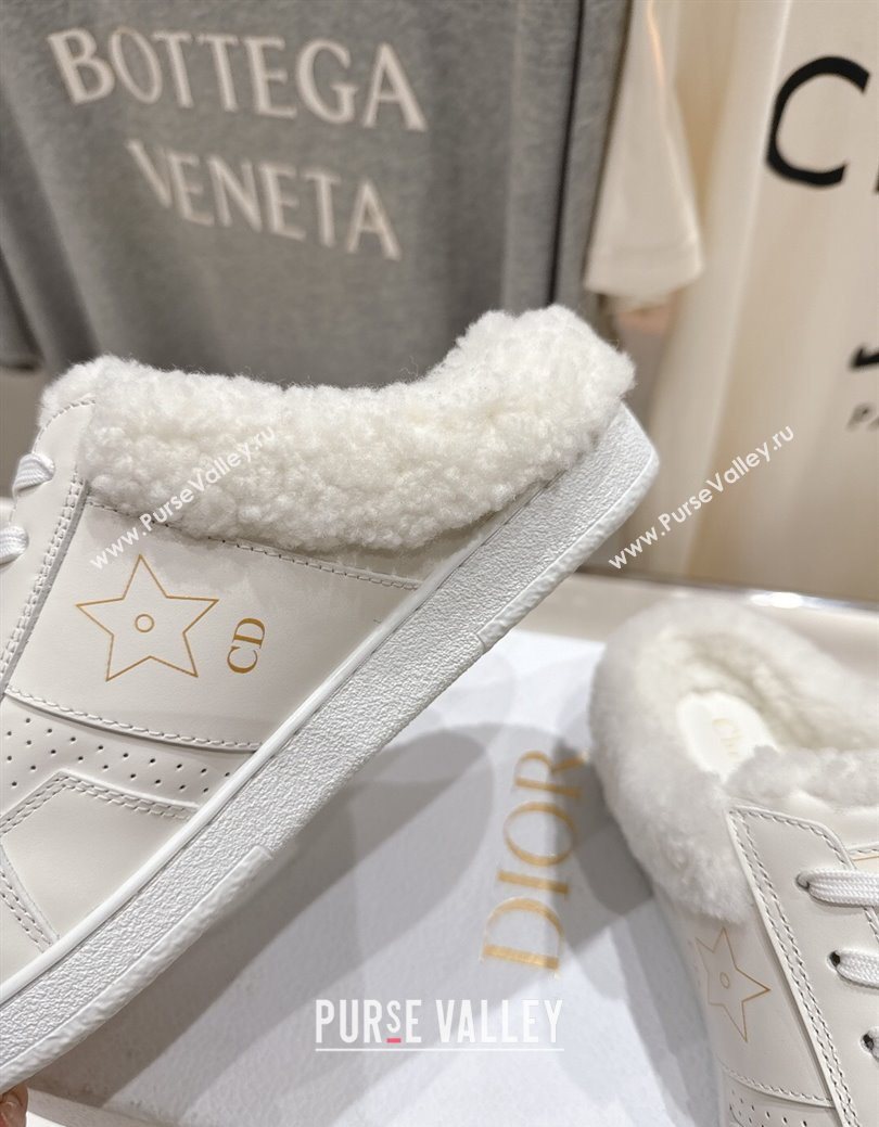 Dior Star Sneaker Mules in Calfskin Leather and Wool White1 2025 1029 (MD-251029060)