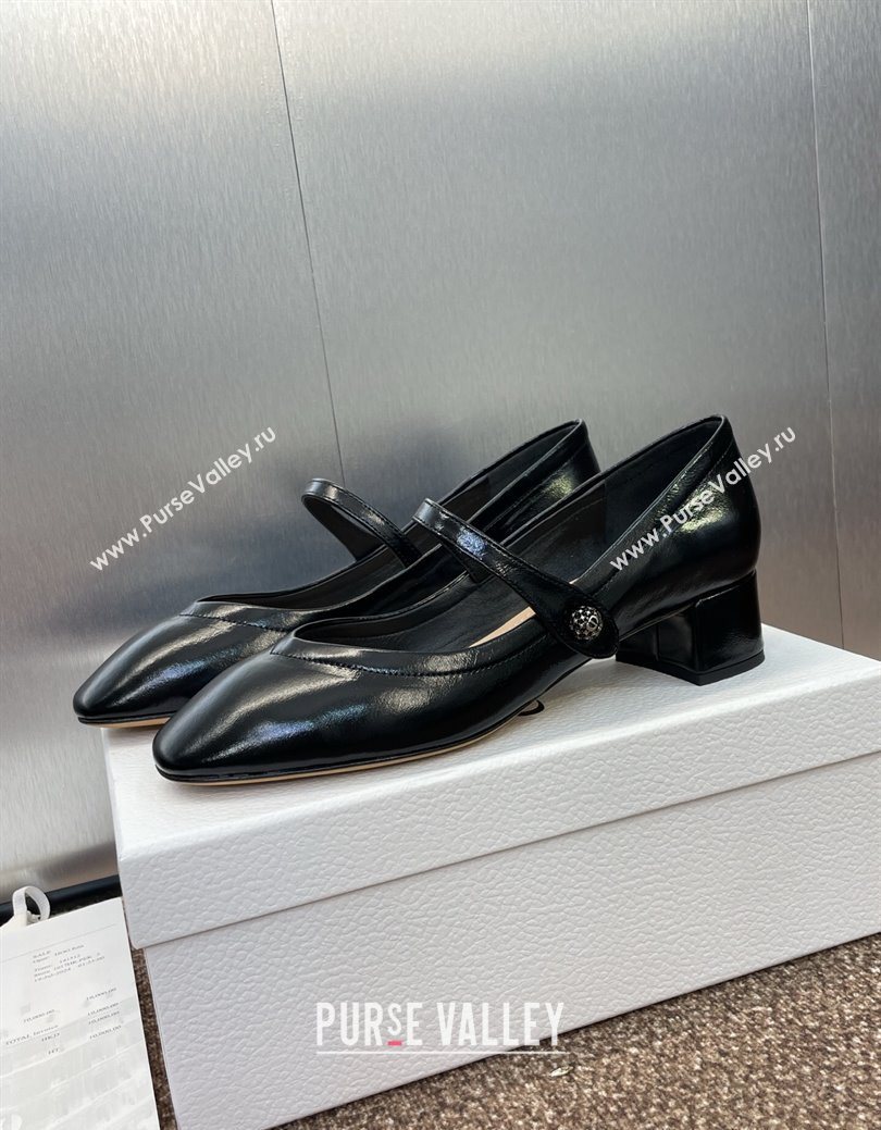Dior New Mary Janes Pumps 3.5cm in Black Patent Calfskin Leather 2025 1029 (JC-251029087)