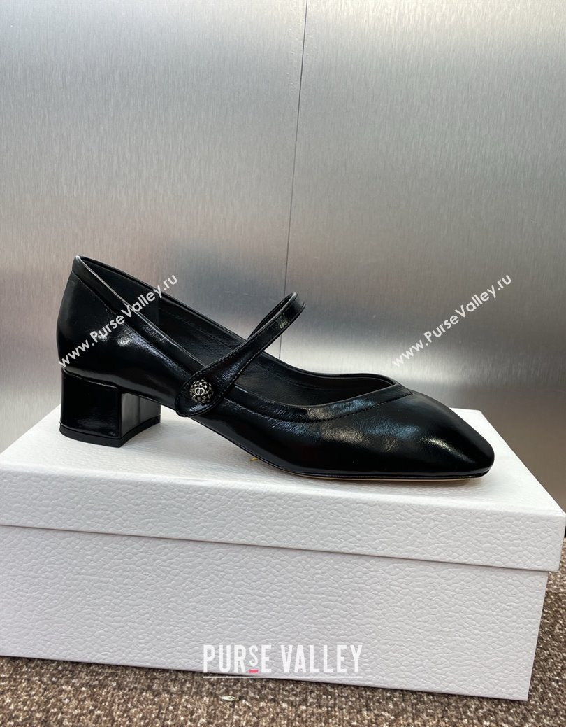 Dior New Mary Janes Pumps 3.5cm in Black Patent Calfskin Leather 2025 1029 (JC-251029087)