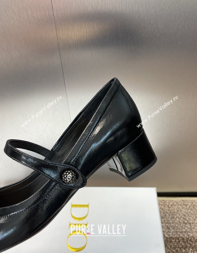 Dior New Mary Janes Pumps 3.5cm in Black Patent Calfskin Leather 2025 1029 (JC-251029087)