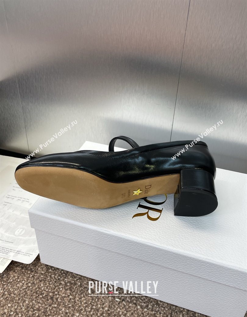 Dior New Mary Janes Pumps 3.5cm in Black Patent Calfskin Leather 2025 1029 (JC-251029087)