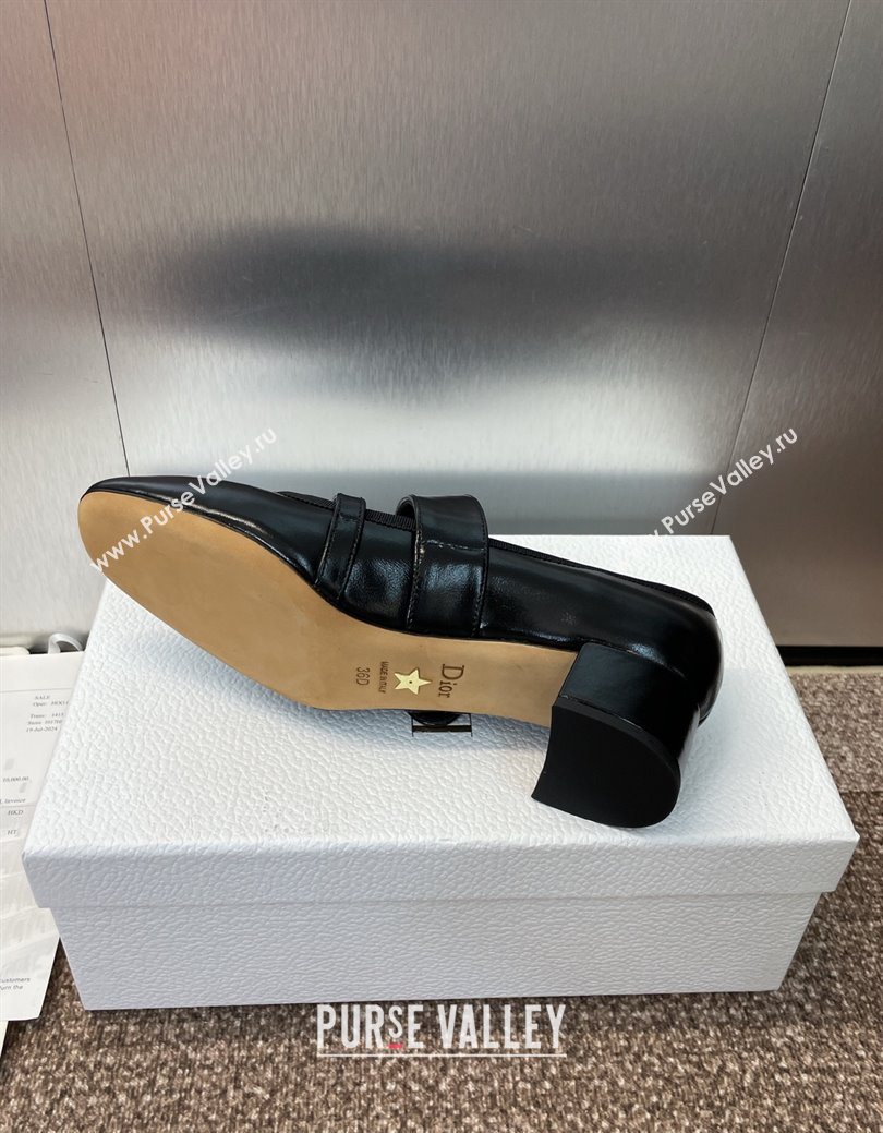 Dior D-Winter Mary Janes Pumps 3.5cm in Crinkled Patent Calfskin Leather Black 2025 1029 (JC-251029090)