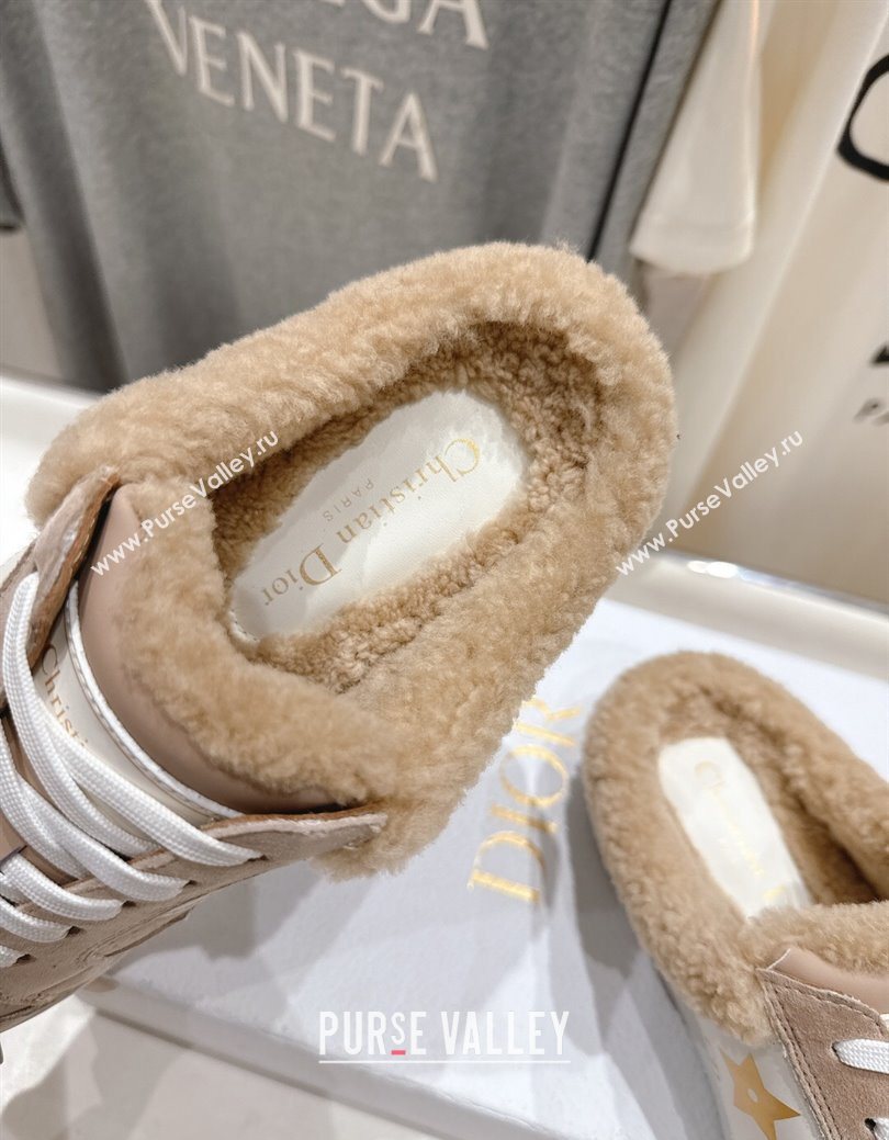 Dior Star Sneaker Mules in Suede and Wool Beige 2025 1029 (MD-251029061)