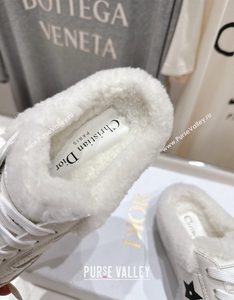 Dior Star Sneaker Mules in Calfskin Leather and Wool White2 2025 1029 (MD-251029062)