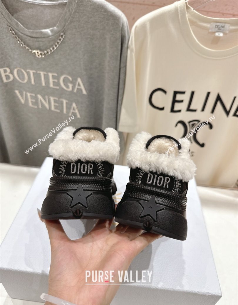 Dior Chrono Sneaker Mules in Mesh, Suede and Wool Black2 2025 1029 (MD-251029065)