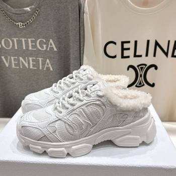 Dior Chrono Sneaker Mules in Mesh, Leather-Effect and Wool White2 2025 1029 (MD-251029070)