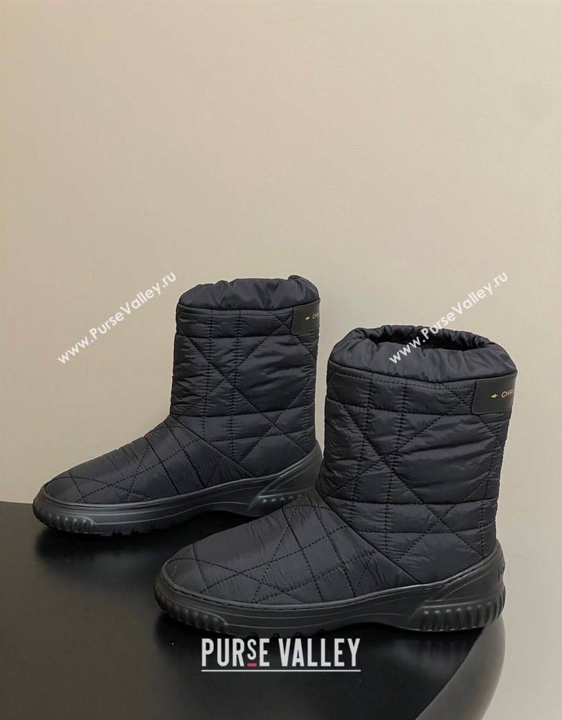 Dior DiorAlps Frost Ankle Boots in Cannage Quilted Nylon Black 2025 1029 (MD-251029001)