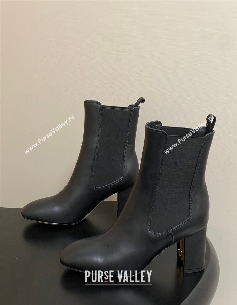 Dior D-Art Heeled Ankle Boots 8cm in Calfskin Leather Black 2025 1029 (MD-251029039)
