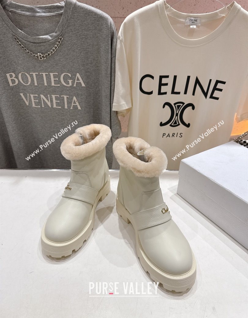 Dior DiorAlps D-Quest Ankle Boots in Grained Calfskin and Wool with Buckle Strap White 2025 1029 (MD-251029037)