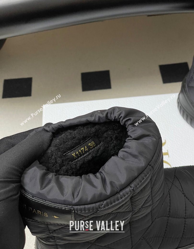 Dior DiorAlps Frost Ankle Boots in Cannage Quilted Nylon Black 2025 1029 (MD-251029001)