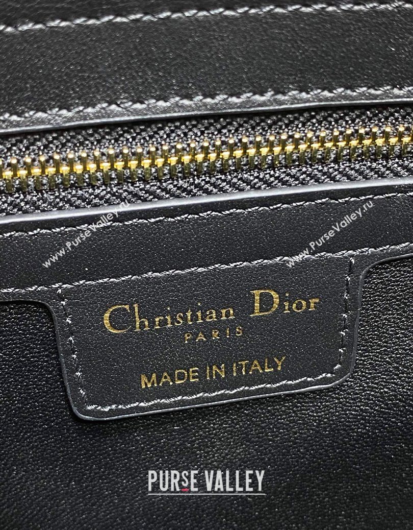 Dior Bow Top Handle Bag in Calfskin Leather Black 2025 DR112201 (XXG-251122031)