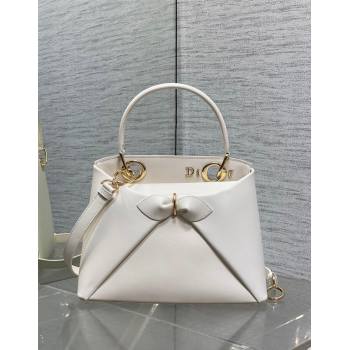 Dior Bow Top Handle Bag in Calfskin Leather White 2025 DR112201 (XXG-251122033)