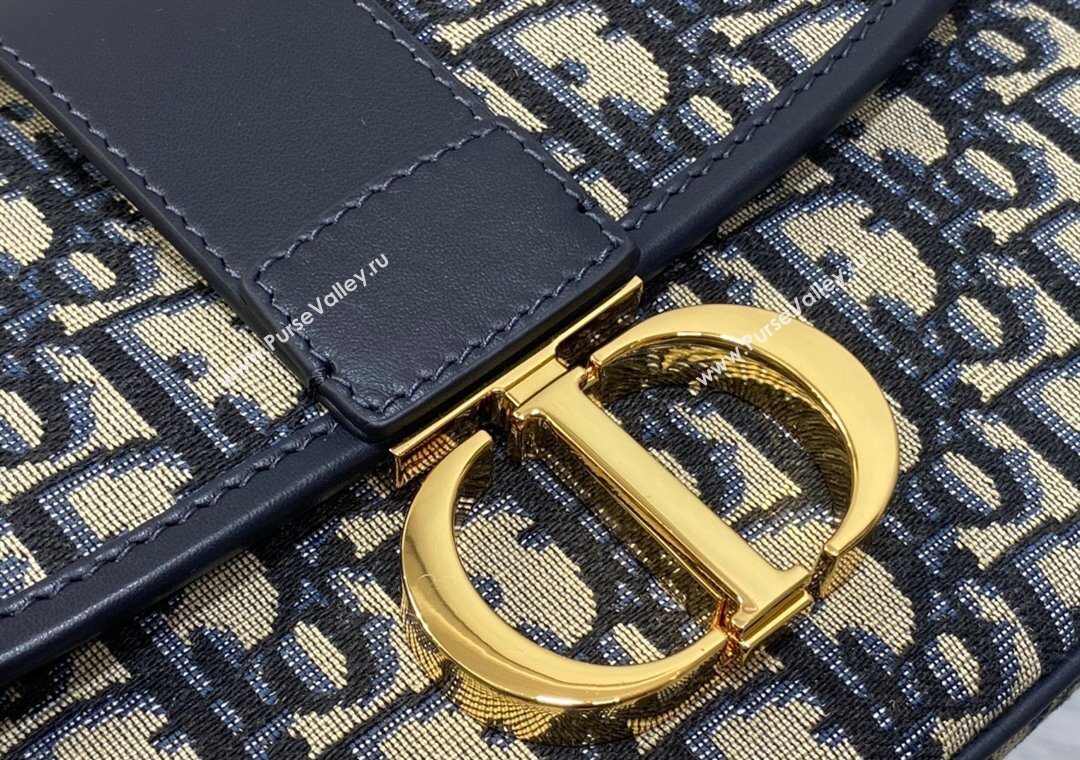 Dior Medium 30 Montaigne Satchel Bag in Blue Oblique Jacquard 2025 1122 (XXG-251122045)