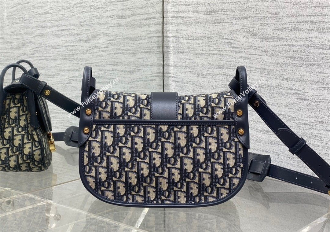 Dior Medium 30 Montaigne Satchel Bag in Blue Oblique Jacquard 2025 1122 (XXG-251122045)