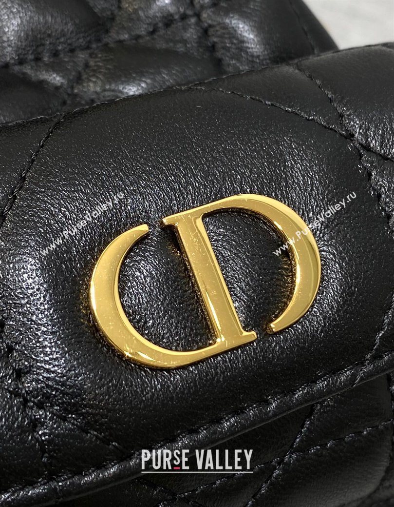 Dior Caro Nano Bucket Bag in Macrocannage Lambskin Black 2025 S5250 (XXG-251122046)