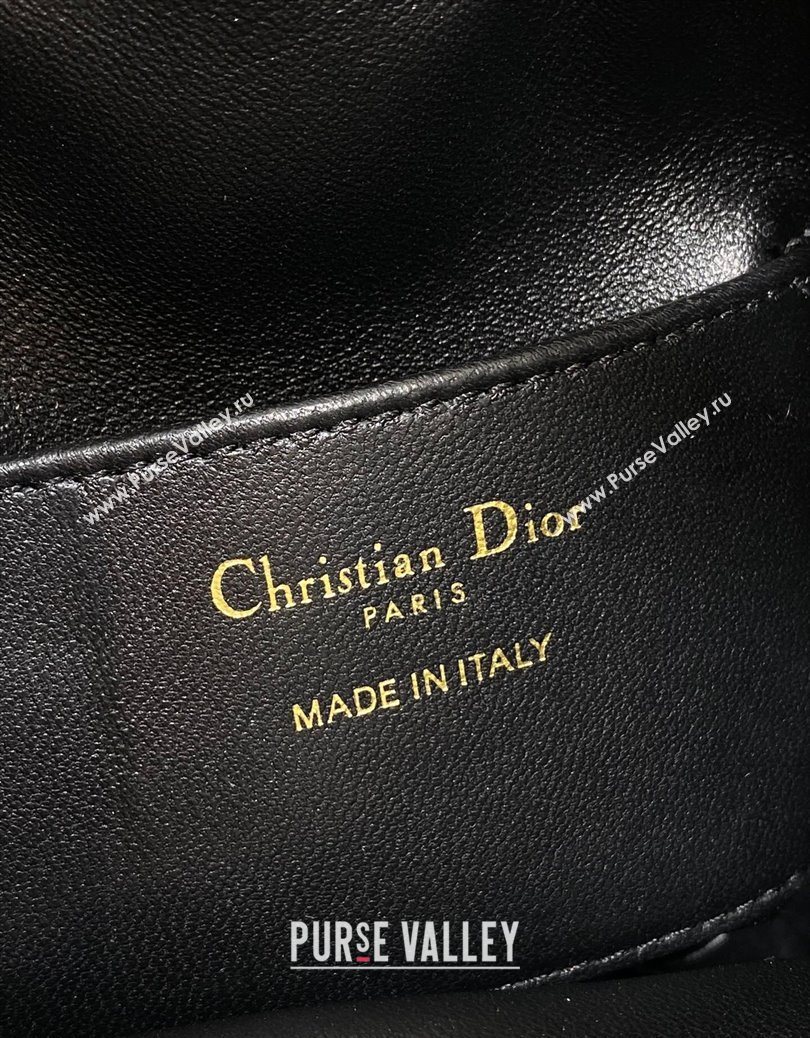 Dior Caro Nano Bucket Bag in Macrocannage Lambskin Black 2025 S5250 (XXG-251122046)