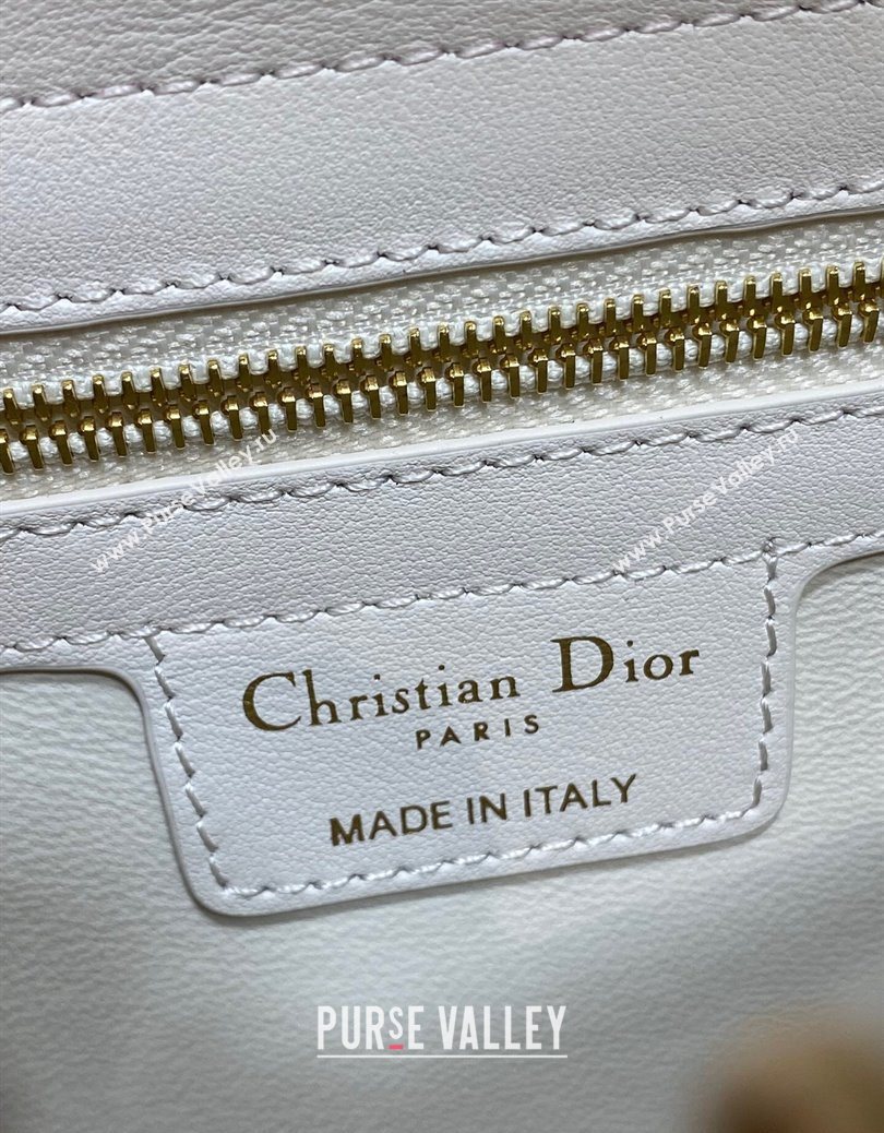 Dior Bow Top Handle Bag in Calfskin Leather White 2025 DR112201 (XXG-251122033)