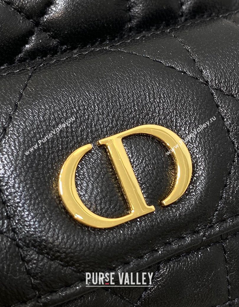 Dior Small Dior Caro Bucket Bag in Macrocannage Lambskin Black 2025 S5250 (XXG-251122047)