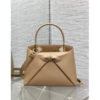 Dior Bow Top Handle Bag in Calfskin Leather Beige 2025 DR112201 (XXG-251122034)