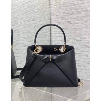 Dior Bow Top Handle Bag in Calfskin Leather Black 2025 DR112201 (XXG-251122031)