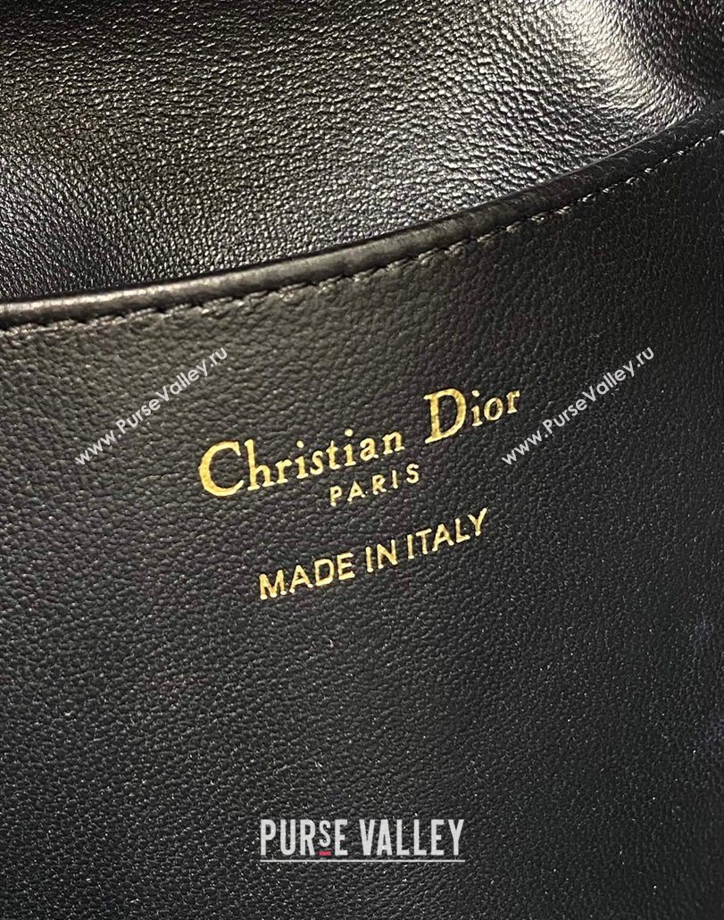 Dior Small Dior Caro Bucket Bag in Macrocannage Lambskin Black 2025 S5250 (XXG-251122047)