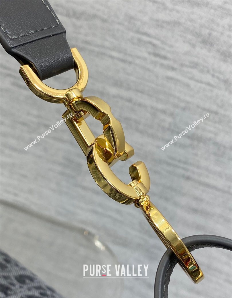 Dior Medium D-Journey Hobo Bag in Grey Denim Oblique Jacquard 2025 S2866 (XXG-251122048)