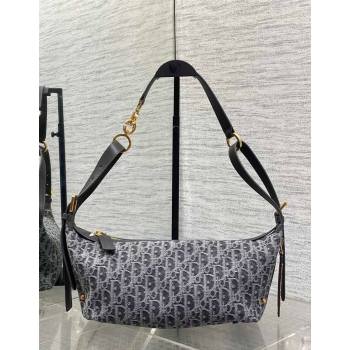 Dior Small D-Journey Hobo Bag in Grey Denim Oblique Jacquard 2025 S2866 (XXG-251122049)