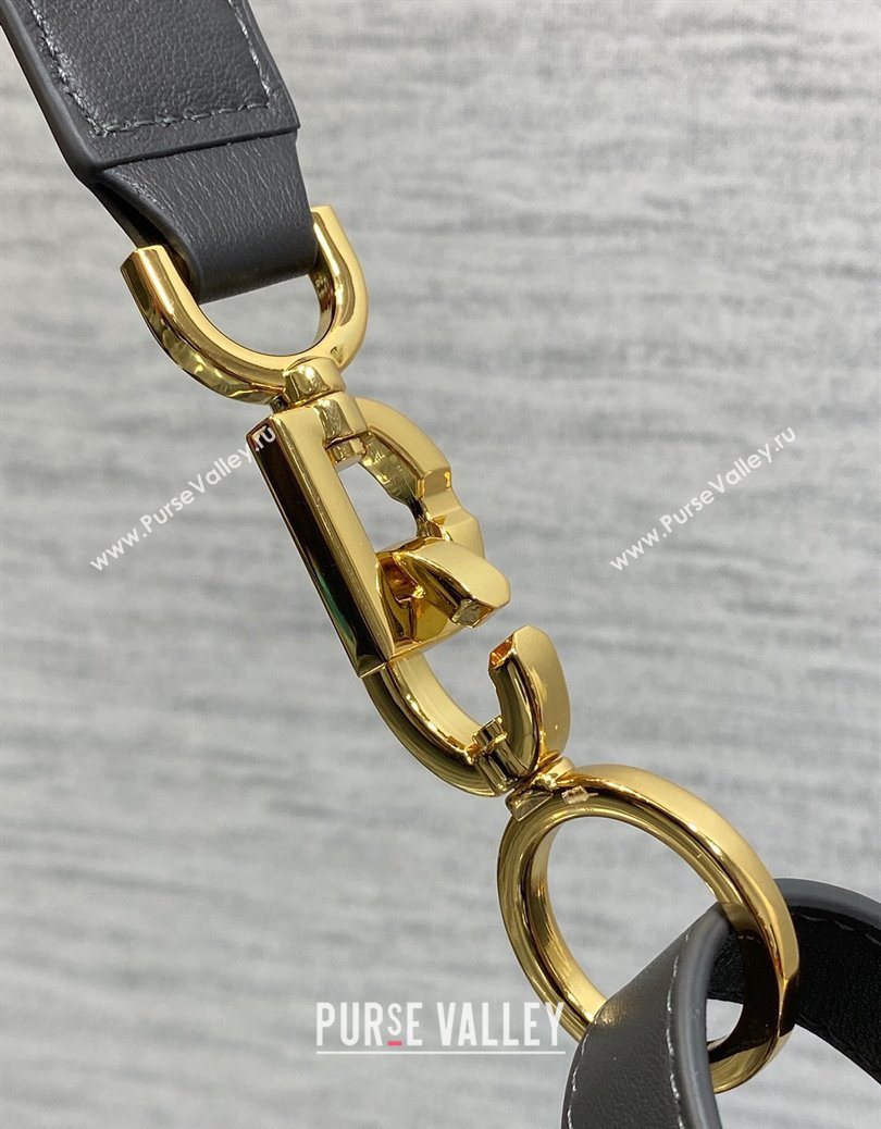 Dior Small D-Journey Hobo Bag in Grey Denim Oblique Jacquard 2025 S2866 (XXG-251122049)