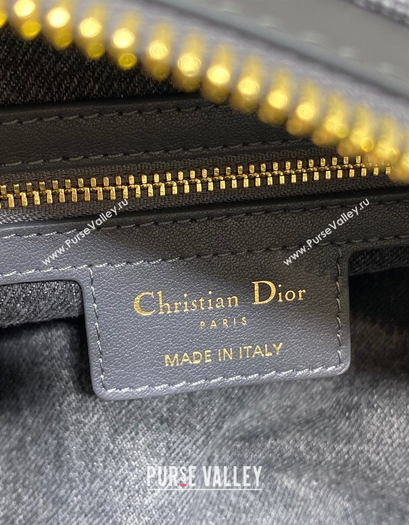 Dior Small D-Journey Hobo Bag in Grey Denim Oblique Jacquard 2025 S2866 (XXG-251122049)