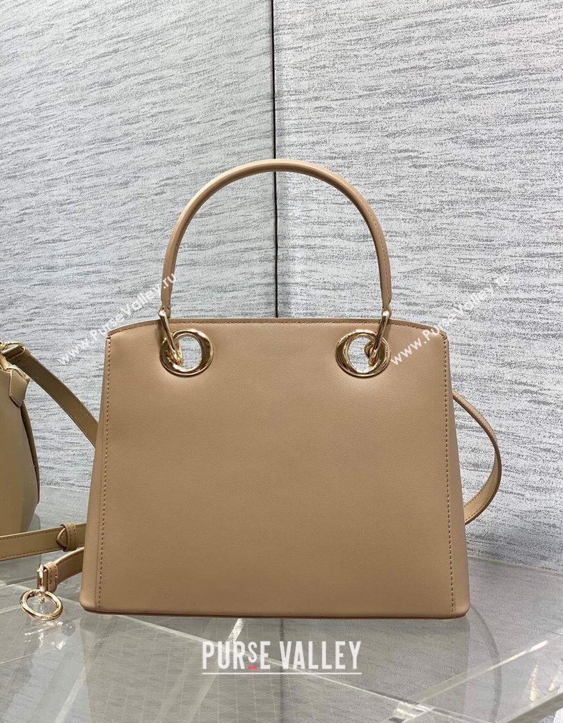 Dior Bow Top Handle Bag in Calfskin Leather Beige 2025 DR112201 (XXG-251122034)