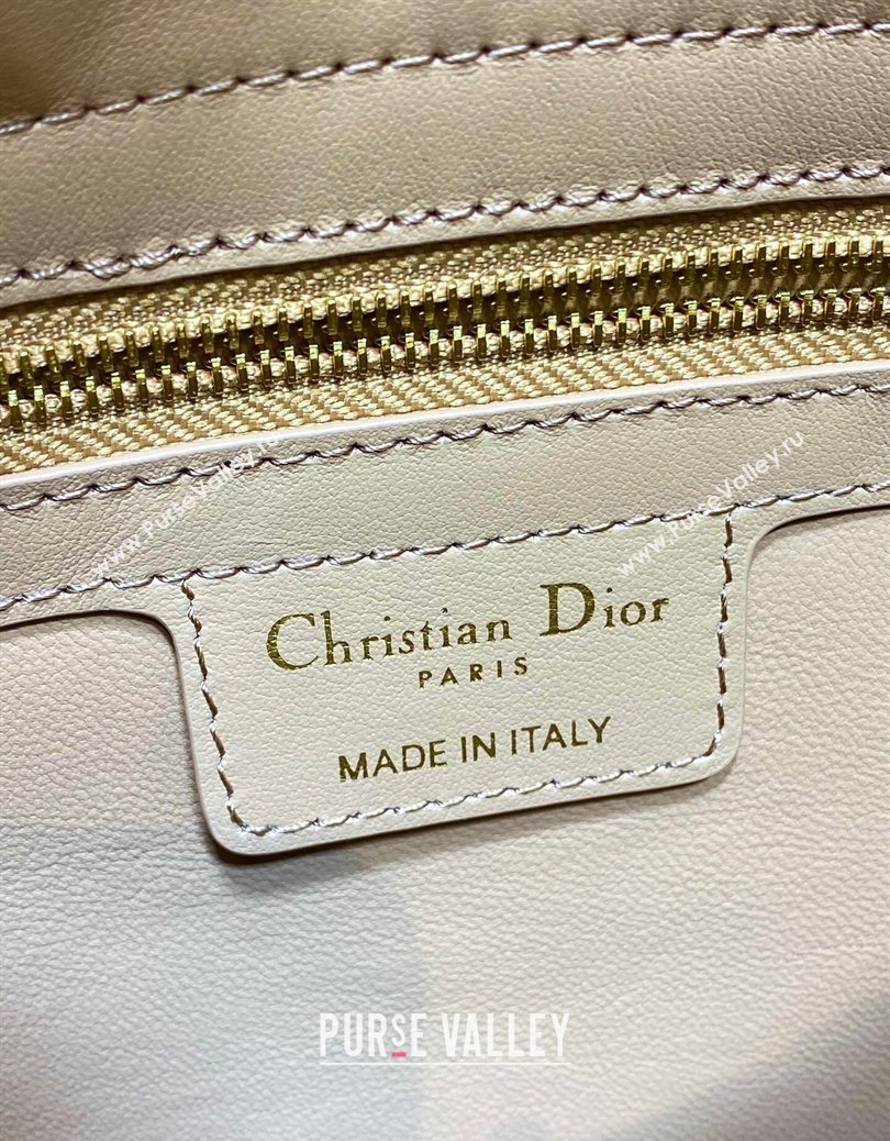 Dior Bow Top Handle Bag in Calfskin Leather Beige 2025 DR112201 (XXG-251122034)