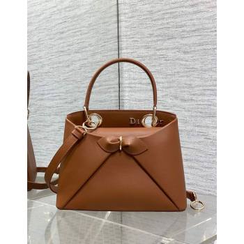 Dior Bow Top Handle Bag in Calfskin Leather Brown 2025 DR112201 (XXG-251122035)