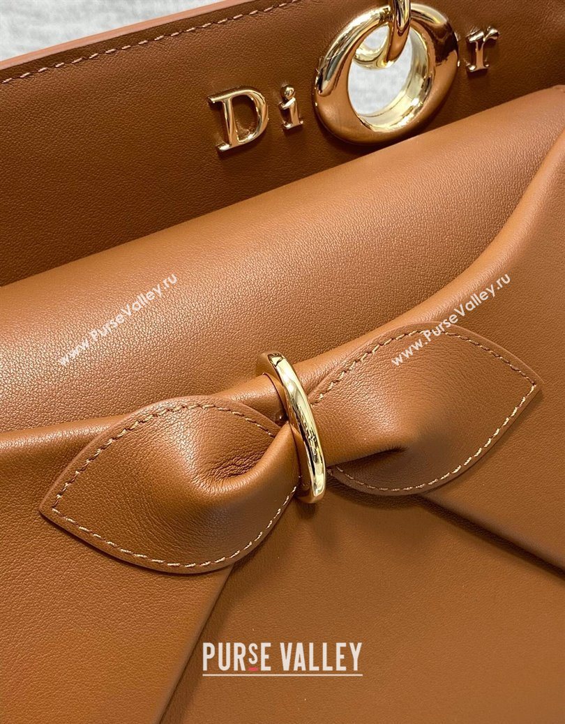 Dior Bow Top Handle Bag in Calfskin Leather Brown 2025 DR112201 (XXG-251122035)