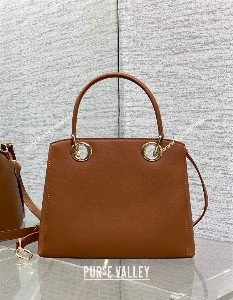 Dior Bow Top Handle Bag in Calfskin Leather Brown 2025 DR112201 (XXG-251122035)