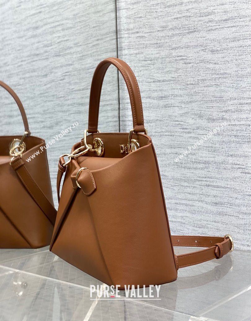 Dior Bow Top Handle Bag in Calfskin Leather Brown 2025 DR112201 (XXG-251122035)