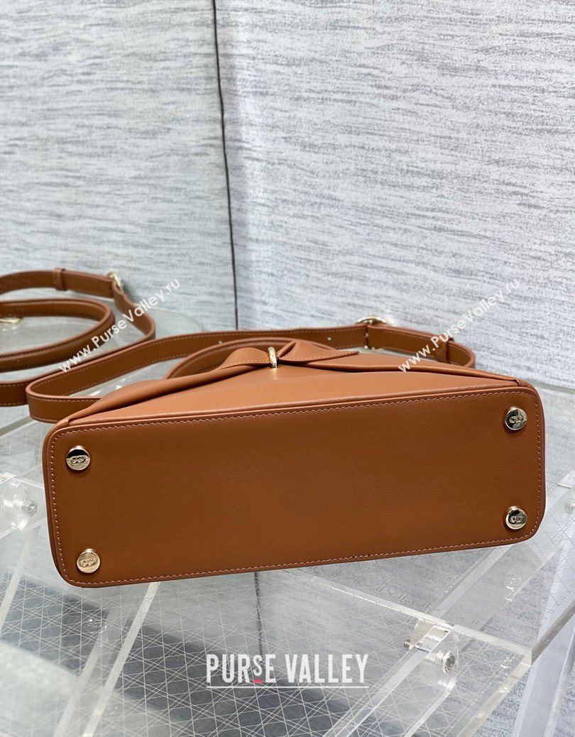 Dior Bow Top Handle Bag in Calfskin Leather Brown 2025 DR112201 (XXG-251122035)