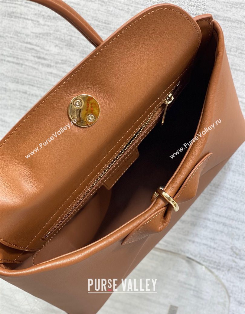 Dior Bow Top Handle Bag in Calfskin Leather Brown 2025 DR112201 (XXG-251122035)