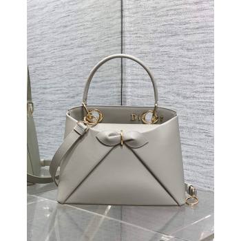 Dior Bow Top Handle Bag in Calfskin Leather Grey 2025 DR112201 (XXG-251122036)