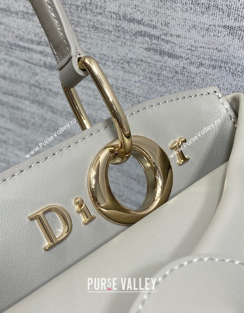 Dior Bow Top Handle Bag in Calfskin Leather Grey 2025 DR112201 (XXG-251122036)