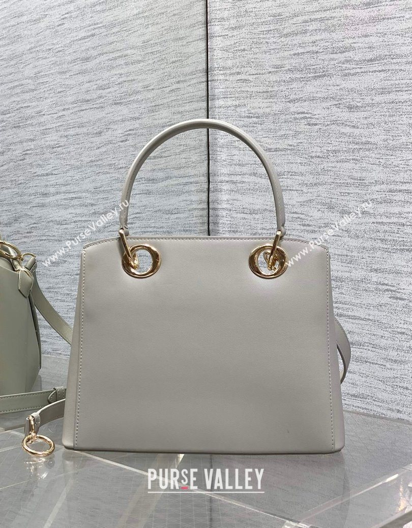 Dior Bow Top Handle Bag in Calfskin Leather Grey 2025 DR112201 (XXG-251122036)