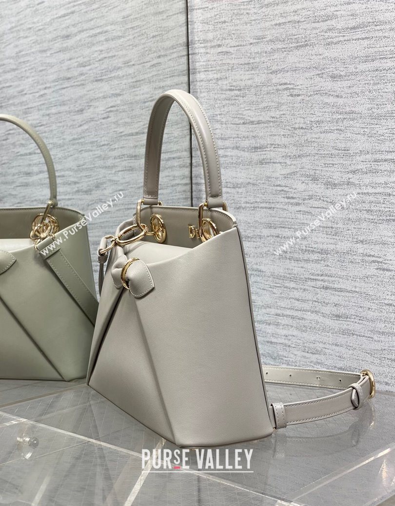 Dior Bow Top Handle Bag in Calfskin Leather Grey 2025 DR112201 (XXG-251122036)