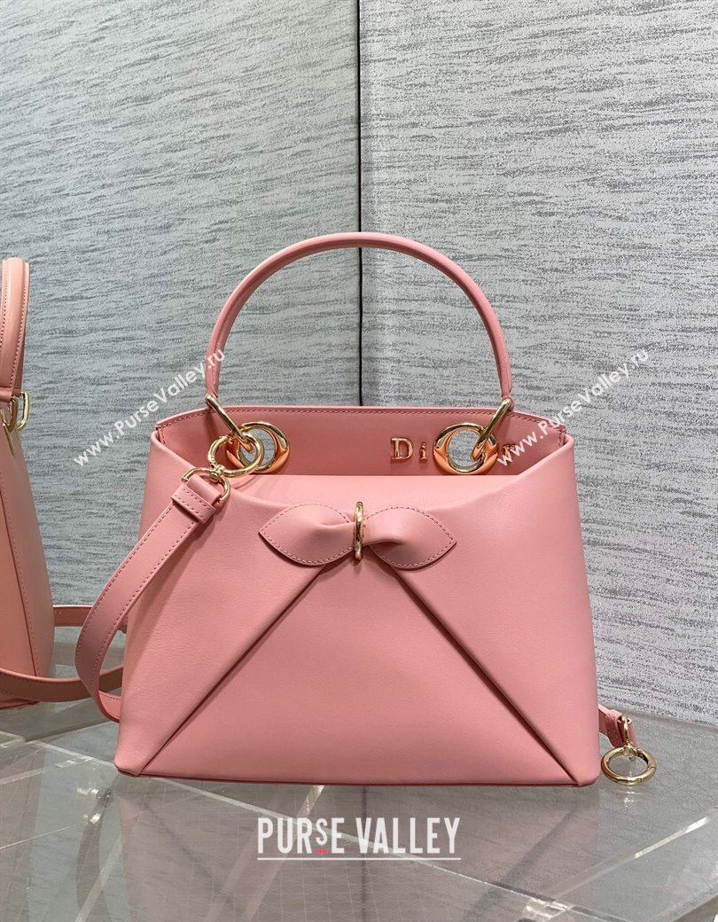 Dior Bow Top Handle Bag in Calfskin Leather Pink 2025 DR112201 (XXG-251122037)