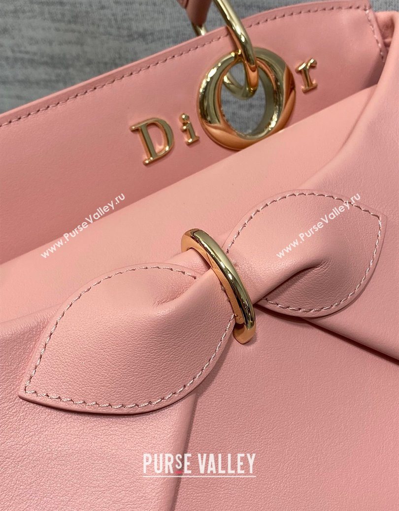 Dior Bow Top Handle Bag in Calfskin Leather Pink 2025 DR112201 (XXG-251122037)